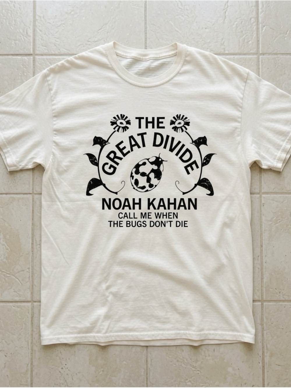 Noah Kahan "The Great Divide" White Graphic Tee